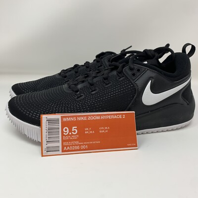 Nike Womens Shoes 9.5 Black Zoom Hyperace 2 Volleyball Sneakers