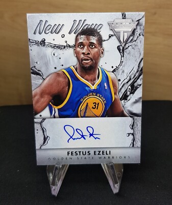 Panini 2013-14 Titanium - Festus Ezeli #32 - New Wave Auto - Warriors