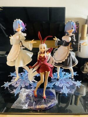 Taito Re:Zero Rem AMP Echidna Coreful Bunny Figur 3er Set gebraucht