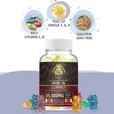 Natural Gummies Bears-Calm, Sleep, Stress, Anxiety, Pain, Muscle, Relax