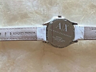 AX5240 Armani Exchange White Leather Glitz Watch Armani Exchange Women main image 2