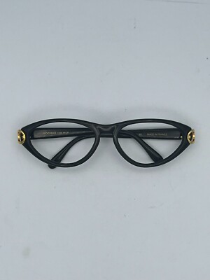 Rochas Paris Cat Eye Style Eyeglass Frame w/ Goldtone Trim
