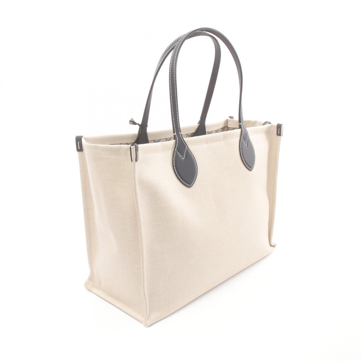 トートバッグ GUCCI FW24 'Gucci' midi shopping bag (772176FACUL 8573) GUCCI Printed Tote Bag 772176FACUL8573 canvas leather Beige