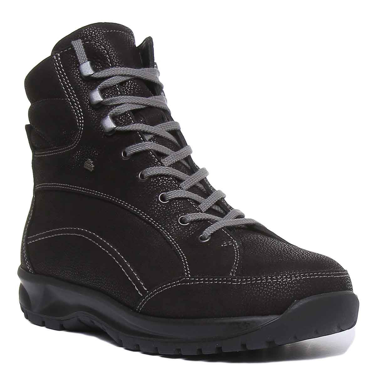 Finn Comfort Whistler Lambskin Lining Ankle Mens Sneaker Black