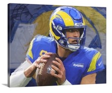 Matthew Stafford Canvas 16x20 NFL LA Rams Las Angeles Football Champions
