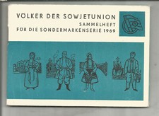 Sammelheft für die Sondermarkenserie 1968 Völker der Sowjetunion mit Marken