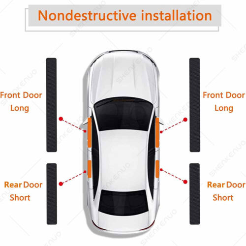 4D Carbon Fiber Car Scuff Plate Door Sill Cover Panel Step Protector Accessories - Picture 4 of 12