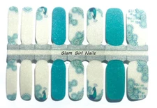 Pearlized Peacocks Nail Polish Strips / Nail Wraps / Nail Stickers