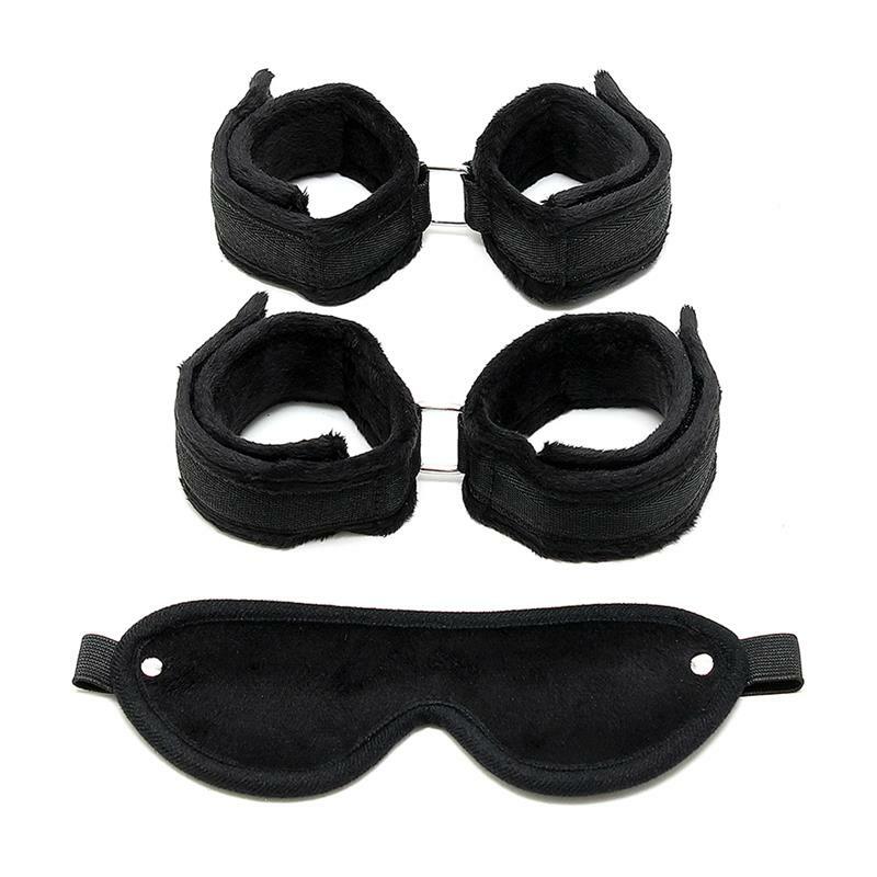 PLAY SET DE ESPOSAS PARA MUÑECAS TOBILLOS COLOR NEGRO BONDAGE BDSM | eBay