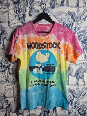 Vintage Dressing Tie-Dye T-Shirt Mehrfarbig Woodstock Größe M Unikat Style