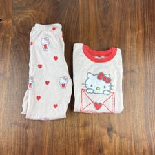 POTTERY BARN KIDS Hello Kitty Valentines Organic Cotton Tight Fit Pajama Size 6