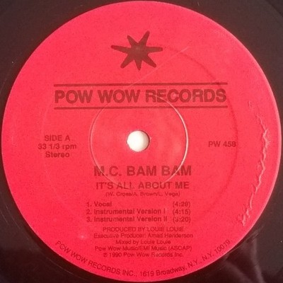 M.C. Bam Bam - It's All About Me, 12'', (Vinyl)