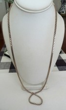 30" LONG ITALY STERLING SILVER 3MM CHUNKY THICK BOX CHAIN NECKLACE HEAVY 37.91G