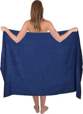 Extra Large Super Jumbo 100% Egyptian Cotton Bath Sheet 100x200cm Blue 600GSM