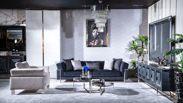 Wohnzimmer Sofagarnitur 3+1 Sitzer Couchtisch Sofa Sessel Set 4Tlg.-image