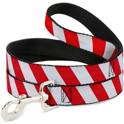 Dog Leash Candy Cane2 Stripe White/Red NARROW 0.5''