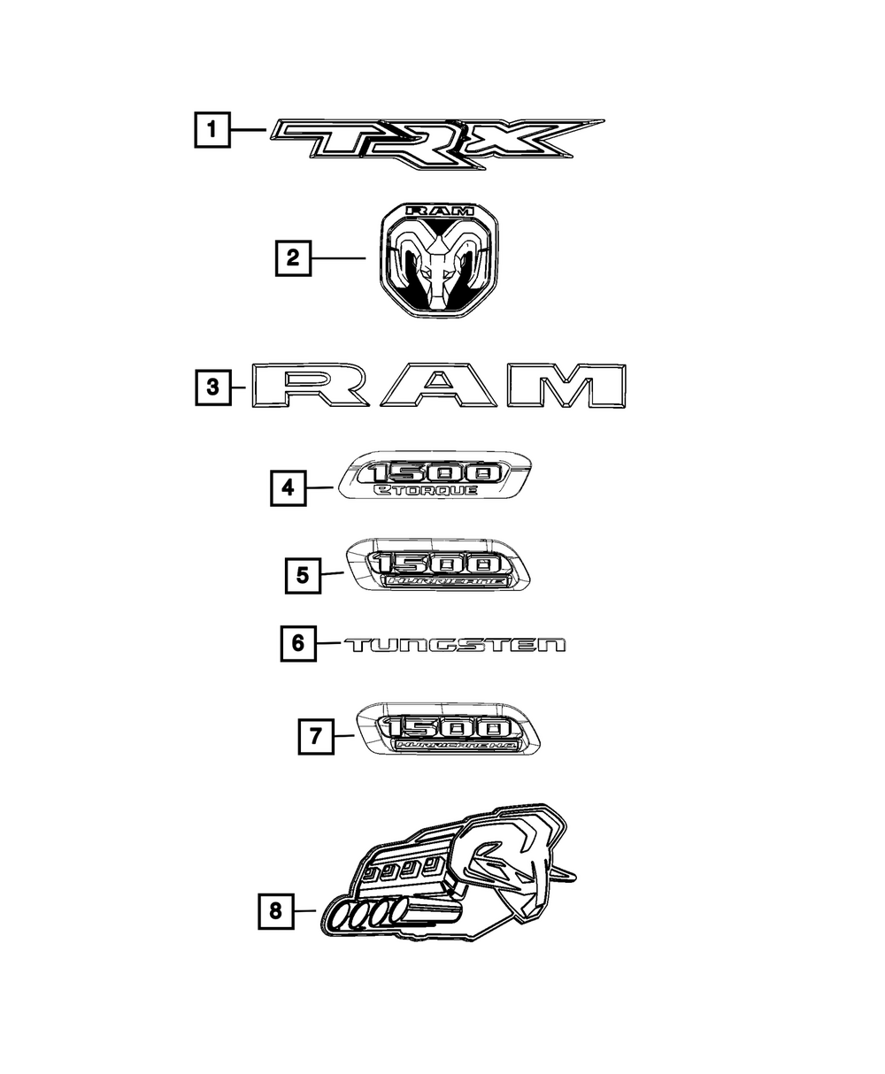 Genuine Mopar Hurricane Nameplate Right 68725548AA