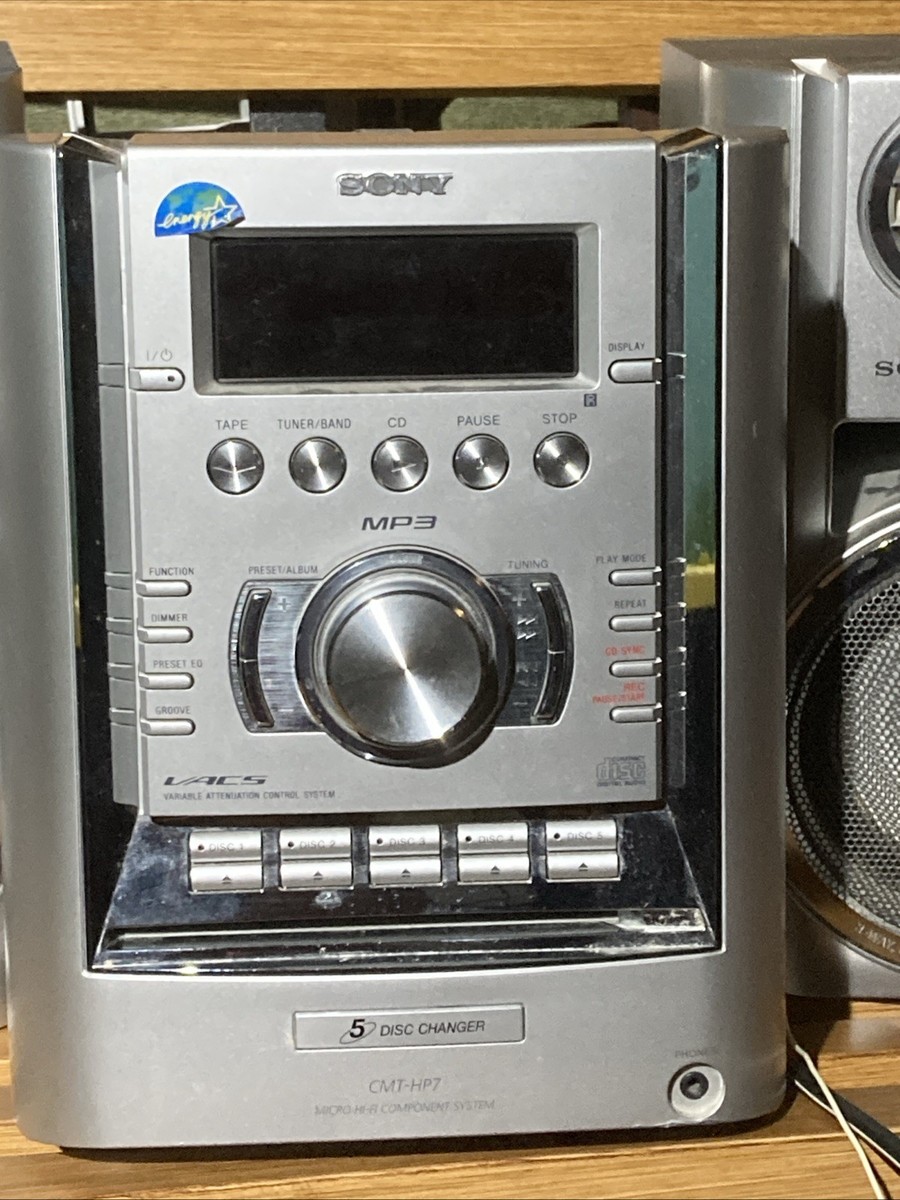 Sony CMT-HP7 Micro Hi-Fi Stereo System Matching Speakers 5 Disc