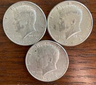 Three (3) 1964 Kennedy Half Dollars | 90% Silver