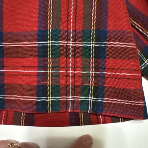 Dennis Skort Junior J5 Red Plaid Elastic Waist Made In USA Pocket - Picture 13 of 15