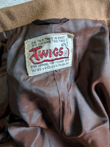 Twigs Vintage Tan Wool Fully Lined Blazer Jacket Toddler Size 4 - Picture 3 of 8