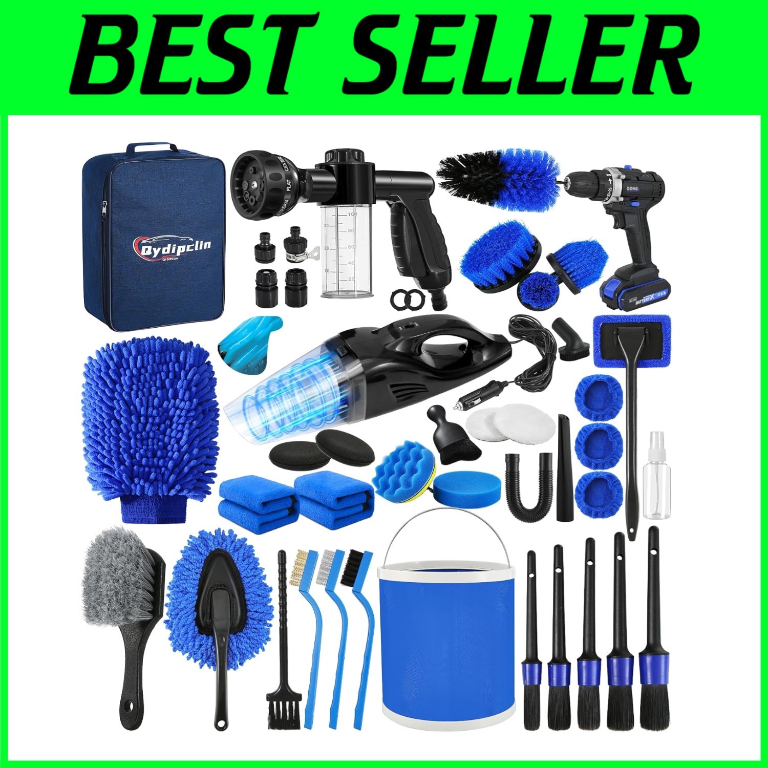 45-Piece Professional Car Detailing Kit for Interior & Exterior Cleaning