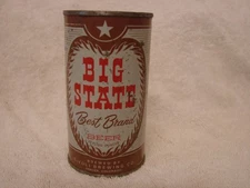 BIG STATE 12 O2 FLAT TOP BEER CAN BEST BRAND TIVOLI BRG. DENVER COLORADO SWEET