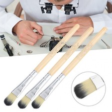 3Pack Soft Nylon+Wood Watch Movement Craft Cleaning Brush Clean Tool Watchmakers