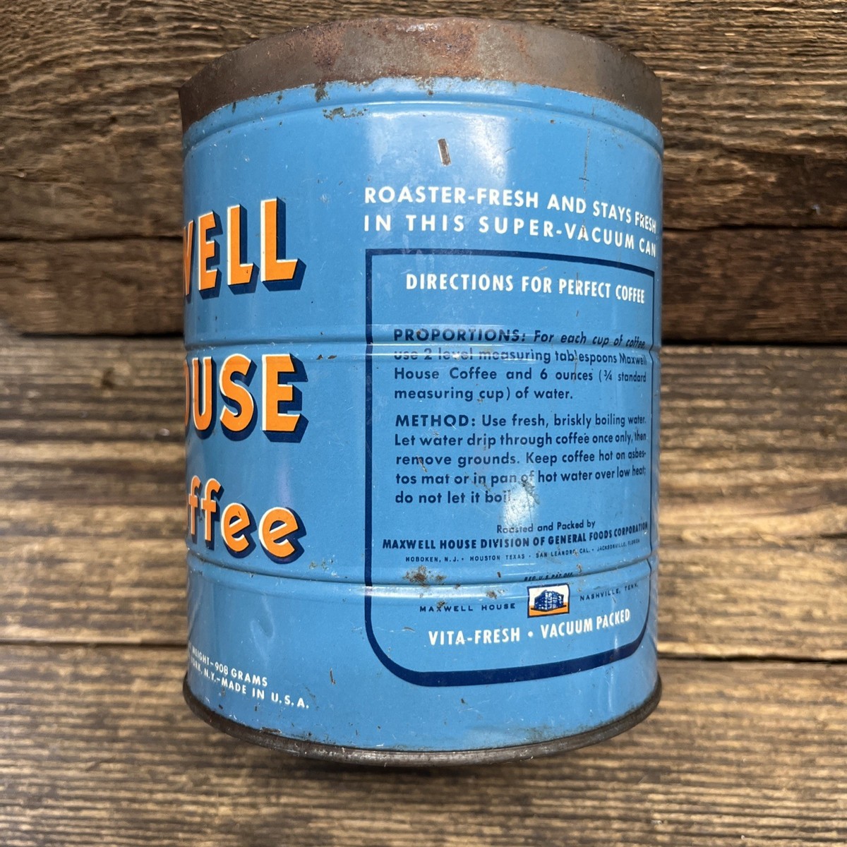 Vintage MAXWELL HOUSE COFFEE 2 lb Can Tin | eBay