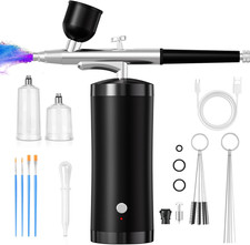 Airbrush Kit with Compressor 48PSI Rechargeable High Pressure Air Brush Set