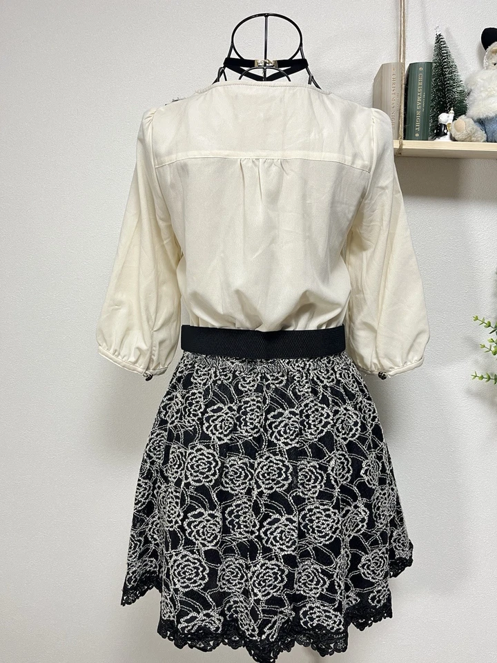 🎀Hachas Mujer Nostalgia Etiqueta Antigua Negro Rosa Encaje Vestido M Vintage Look Gargantilla Conjunto Foto 3 de 4