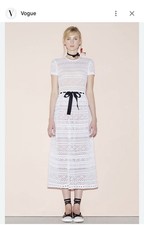 Red Valentino Crochet Maxi Dress White - S