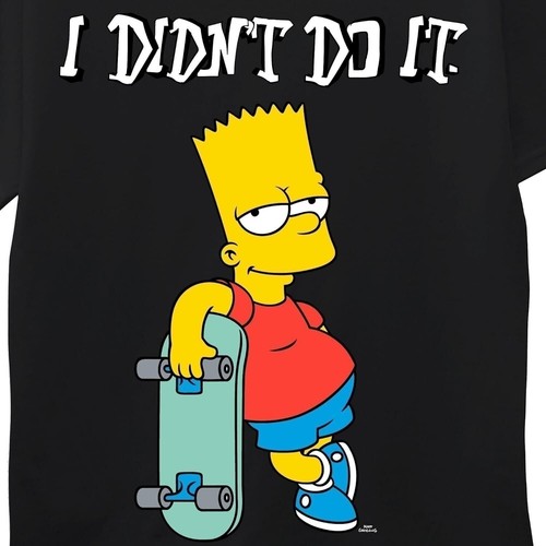 Boys Bart Simpson Short Sleeve Crewneck - Little and Big Boys Sizes 4-20 Shirt - Picture 3 of 4