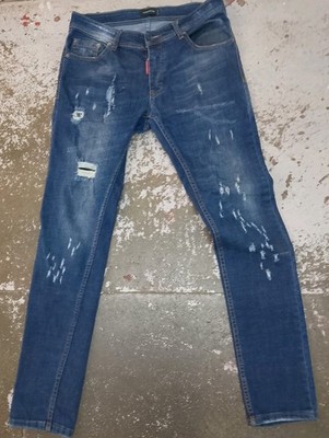 Dsquared2 - Dean Dan Skinny Distressed Jeans -  32'' Waist - Blue Denim 