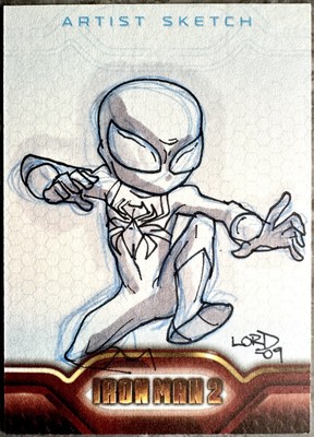 カートマーカス Markus カタログ　アートブック　1980-90希少 Iron Spider‑Man Sketch Card by Lord Mesa — Upper Deck Original Art