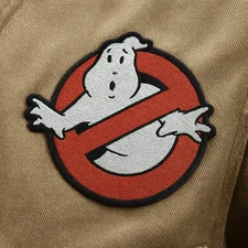 GHOSTBUSTERS movie logo iron-on embroidered patch HIGH-QUALITY! 3.5" stay-puft