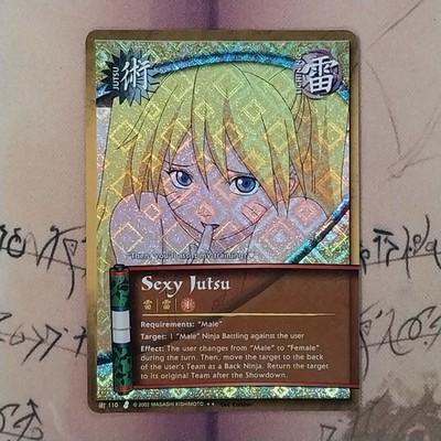 Naruto CCG Sexy Jutsu #110 Rare Diamond Foil NM 1st Edition
