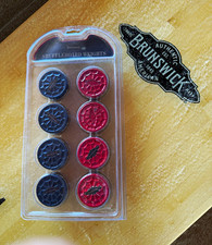 Brunswick Shuffleboard Weights Set of 8 Red Black Pucks