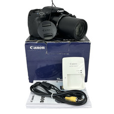 Canon PowerShot SX520 HS 16MP 42x Zoom Point & Shoot Black w/ Charger & Box