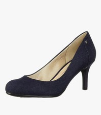 Lifestride Size 9 Dark Denim 2 3/4" Classic Pump EUC Worn Once Sharp Minimalist