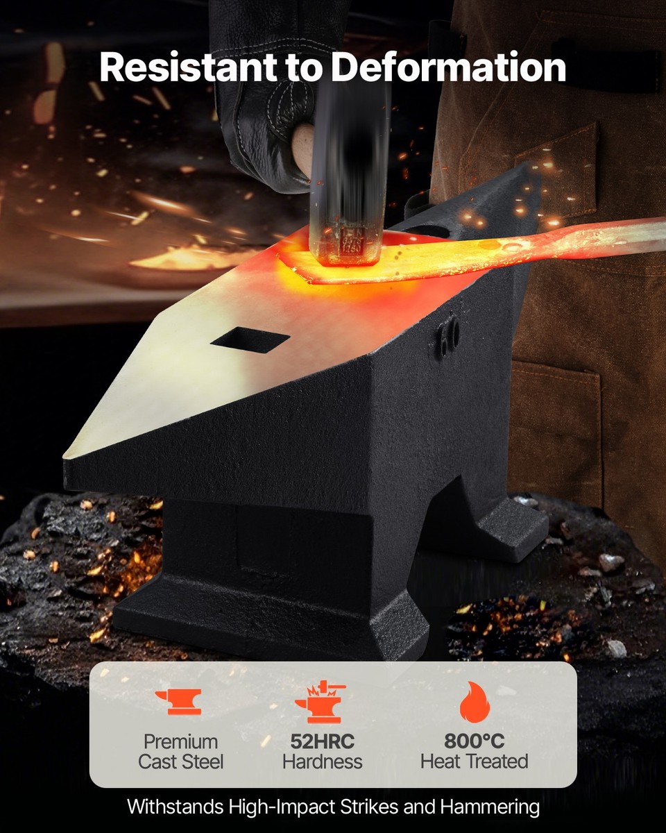 Blacksmith Anvil 132lb 60kg Cast Iron Anvil Forged Steel Anvil