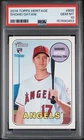 2018 TOPPS HERITAGE #600 SHOHEI OHTANI ROOKIE RC PSA 10