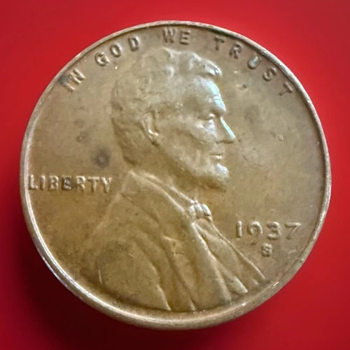1937-S Lincoln Wheat Cent XF/AU Penny  Actual Coin Pictured 1550