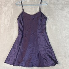 Victoria s Secret Y2K Silk Purple Coquette Mini Slip Dress M Babydoll Nightie