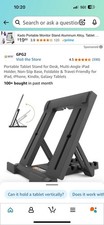 Multi-Angle iPad Stand for Desk, Portable Tablet Holder with Non-Slip Black