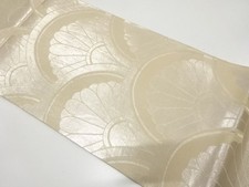 7788988: JAPANESE KIMONO / ANTIQUE FUKURO OBI / SILK / WOVEN SEIGAIHA