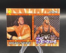 1999 Topps WCW NWO Nitro Sticker Hogan v. Savage Uncensored S3 Trading Card WWE