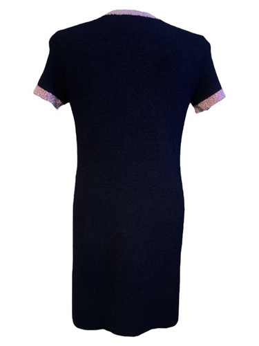Brooks Brothers Cotton Blend Boucle Dress navy blue pink contrast Classic Sz M - Picture 7 of 10