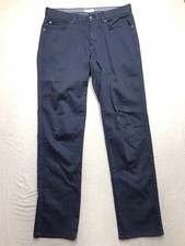 PETER MILLAR Signature Sateen 5 Pocket Pant Men 33x32 Blue Stretch Chino Golf