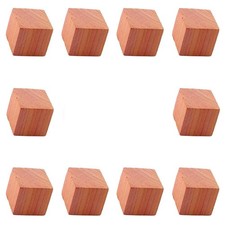 10 Pieces Cedar Blocks Square Cedar Planks Chips Wooden Cedars Cube Space Sto...